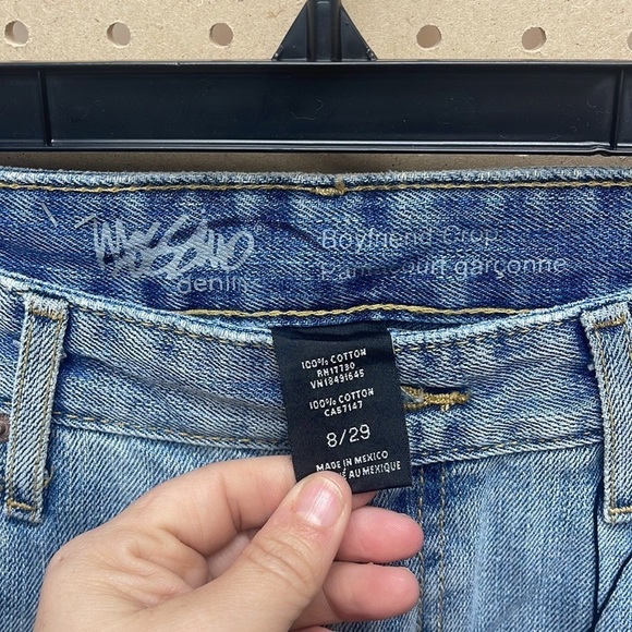 Mossimo Boyfriend Crop denim jeans size 8 29” - Picture 6 of 9